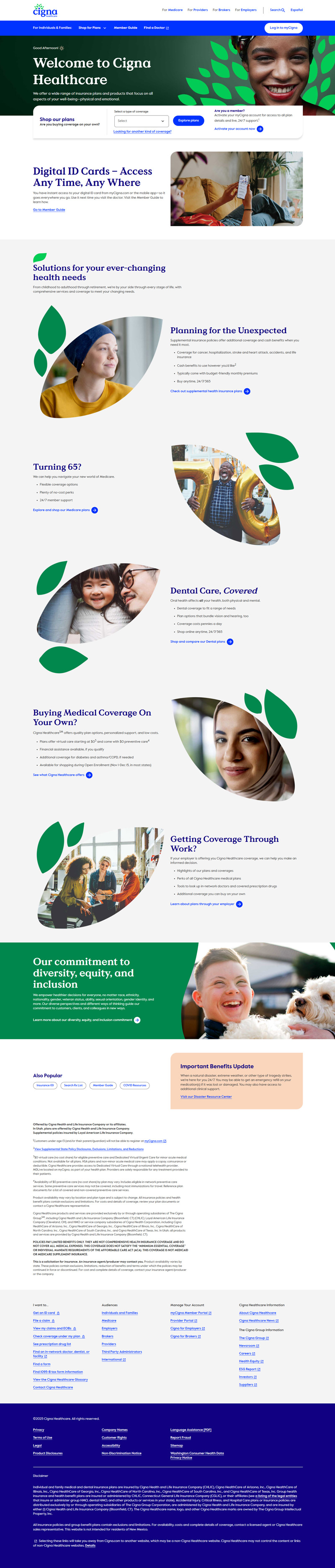 Preview: Main Cigna Site
