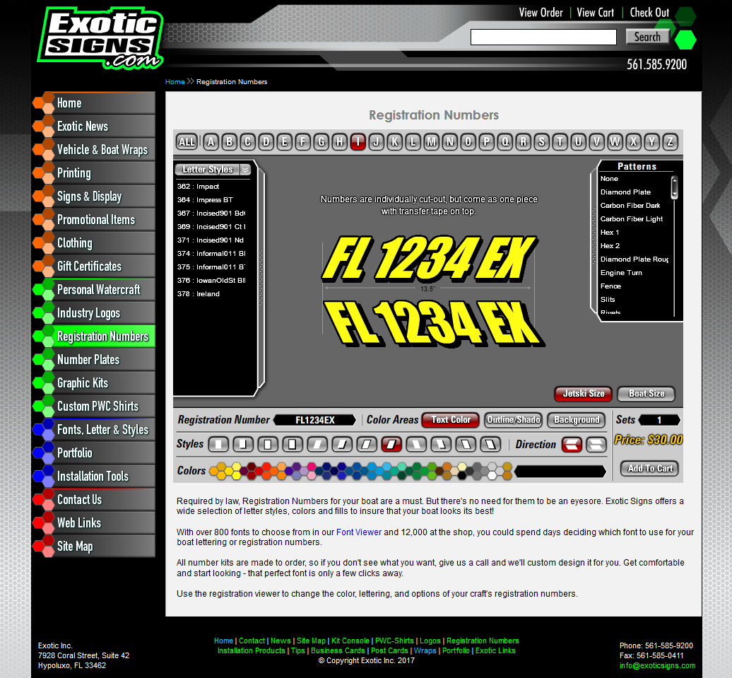Exotic Signs Registration App